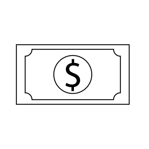 Money png clipart transparent black and white