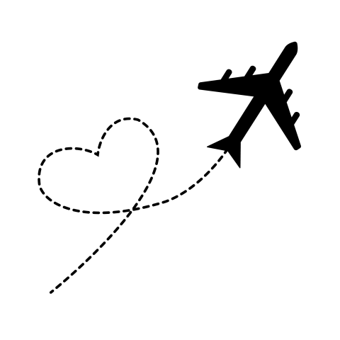 Airplane heart png transparent free download