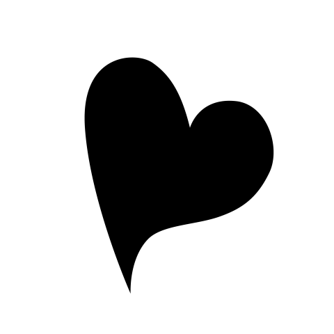 Transparent black heart png