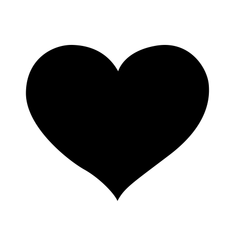 Black heart clipart png