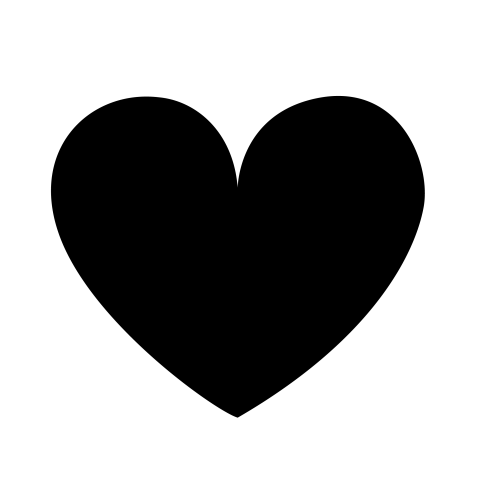 Black heart clipart