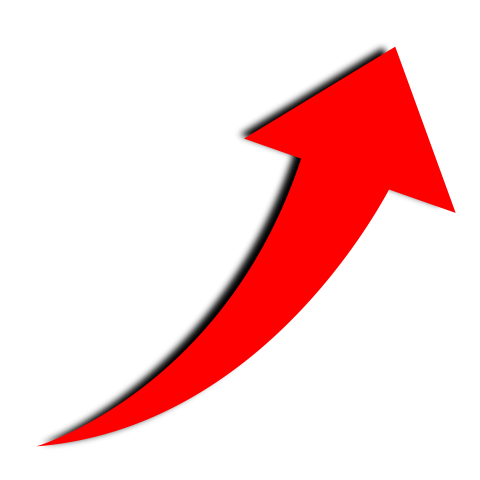 Curved red arrow png download