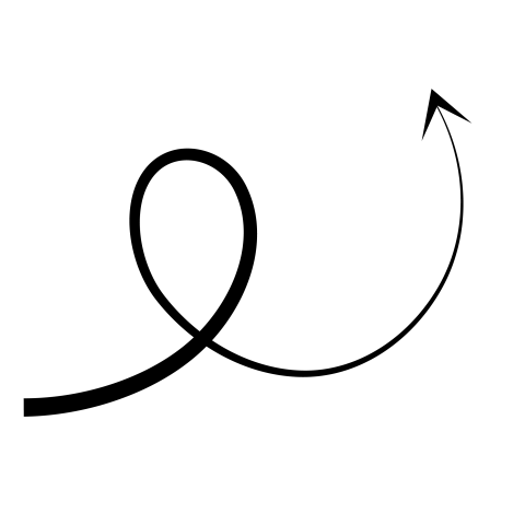 Curved red arrow png free