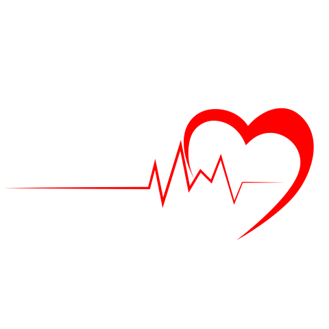 Ecg line with heart png image free download