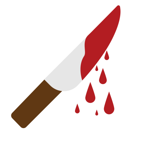 Blood with knife png transparent