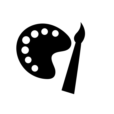 Paint pallet black vector png download