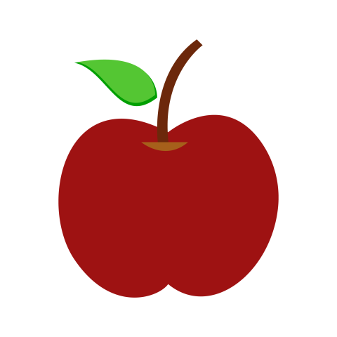 Red apple png cartoon image