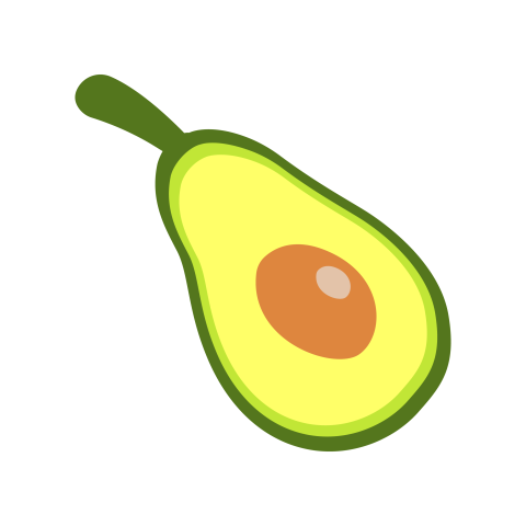 Avocado illustration png transparent
