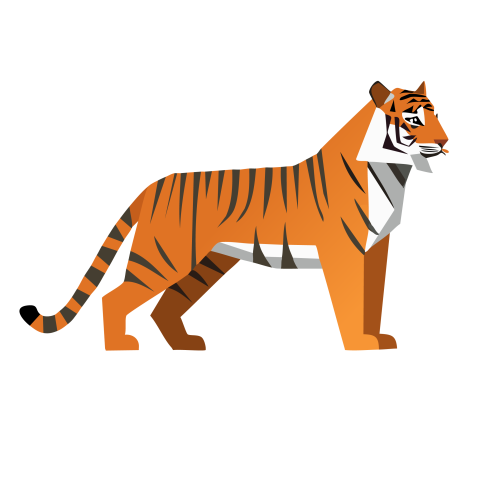 Geometric tiger png background