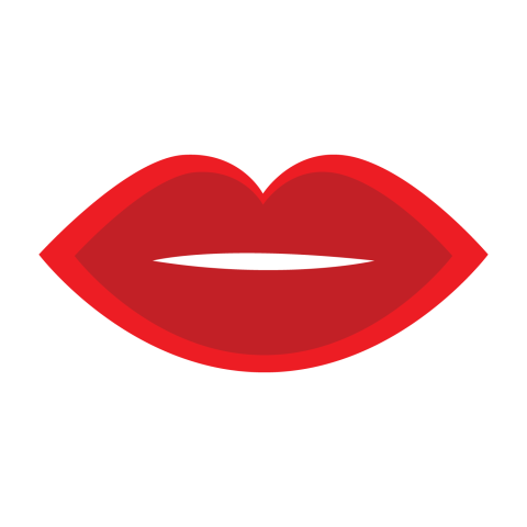 Cartoon lips transparent background