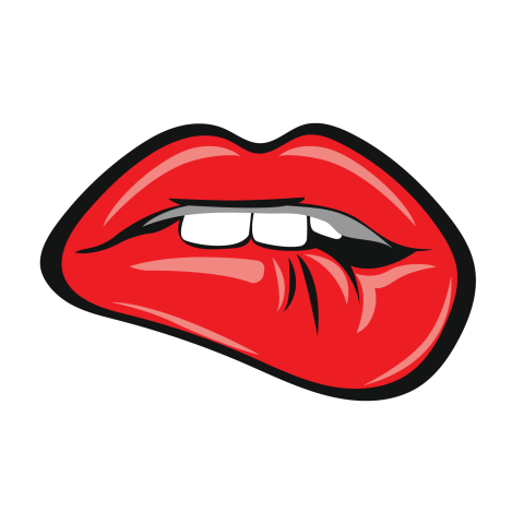 Biting lips png image download