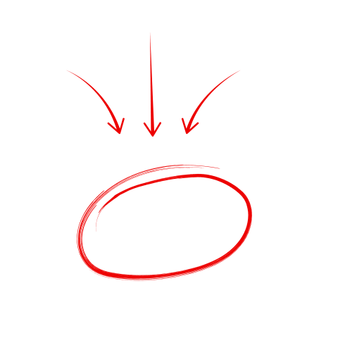 Red circle with pointing arrow png