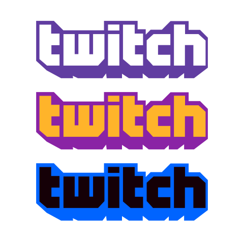 Twitch text png image download