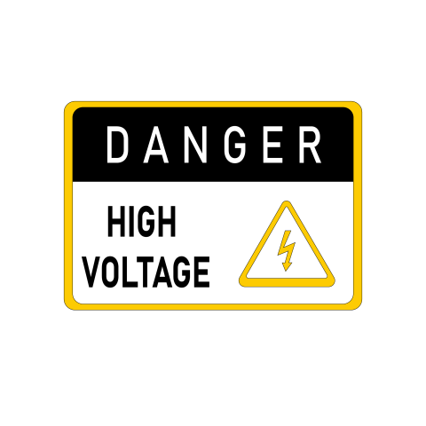 High voltage sign board png transparent