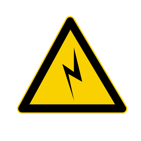 Electricity warning sign png