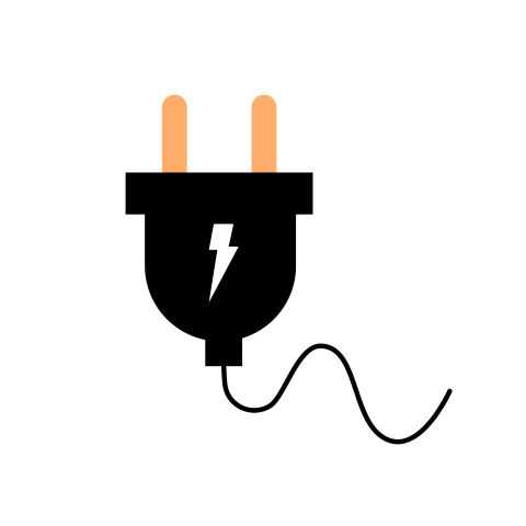 Electric plug in vector png