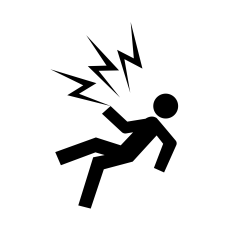 Electric shock vector png