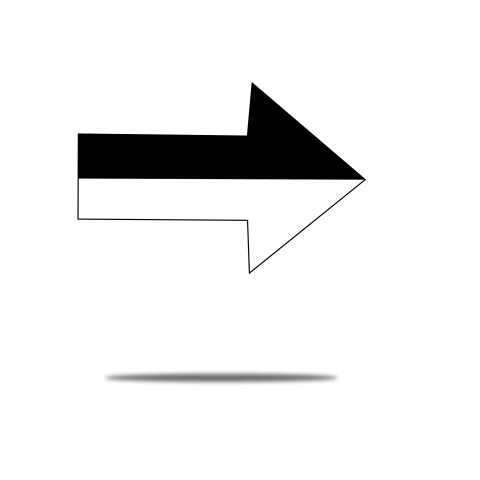 Black and white arrow png