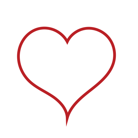 Red heart line png image free download