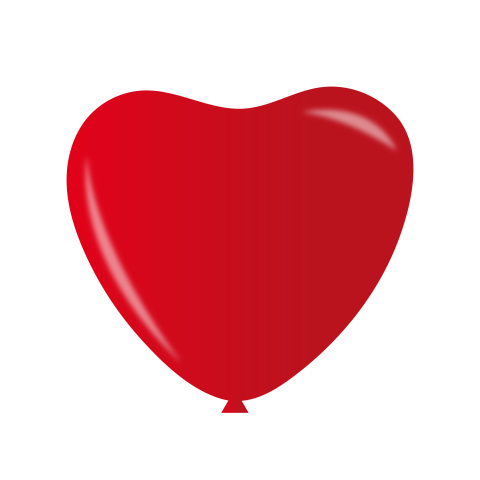 Big red heart balloon png