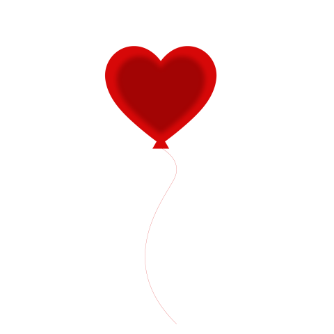 Red heart shape balloon png free download
