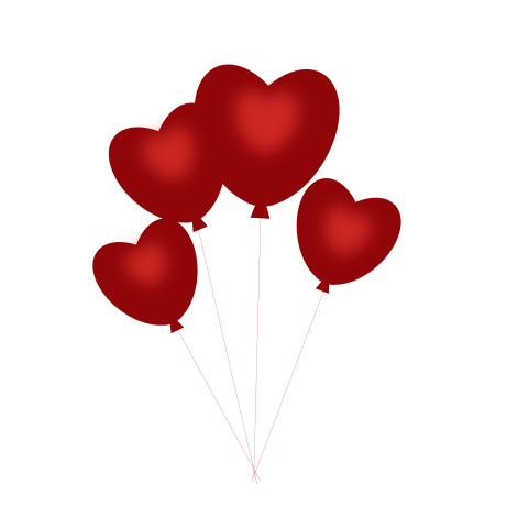Red heart balloon png free download