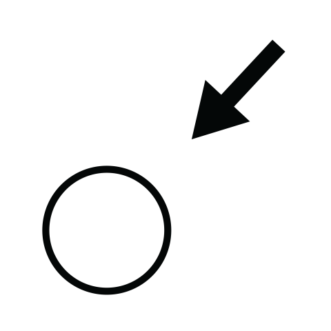 Black arrow with circle png free download