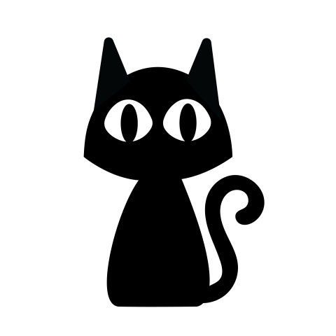 Black cat vector png free download
