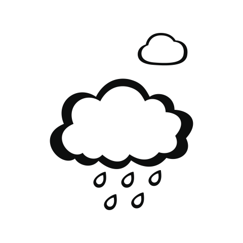 Rainy cloud vector png free download