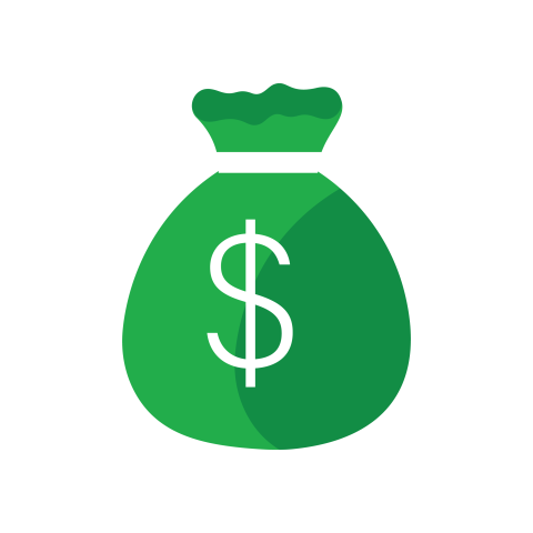 Green Money Bag PNG Download