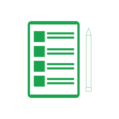 Green Checklist with Pencil PNG