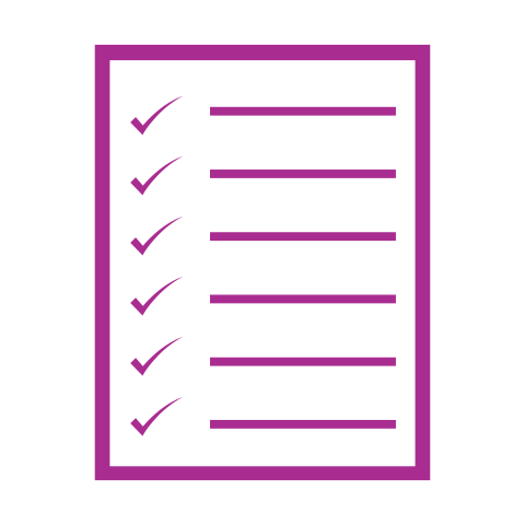 Purple Checklist PNG with Check Marks