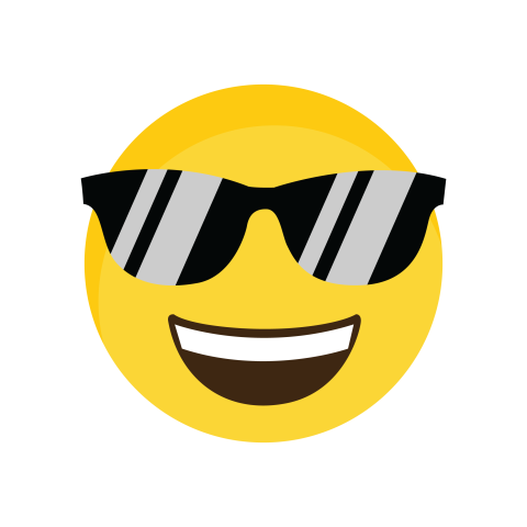 Cool Emoji with Sunglasses PNG