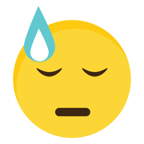 Sweating Emoji PNG Free Download