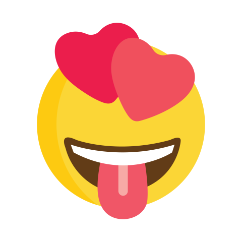 Silly Love Emoji with Tongue PNG