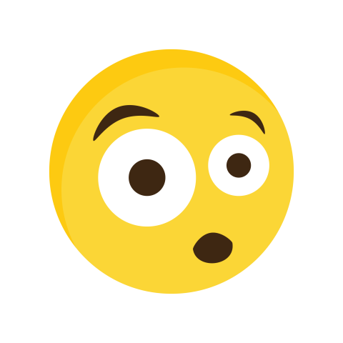 Shocked Face Emoji PNG Transparent