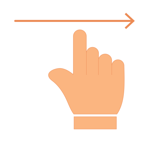 Hand Pointing Right Direction Arrow PNG