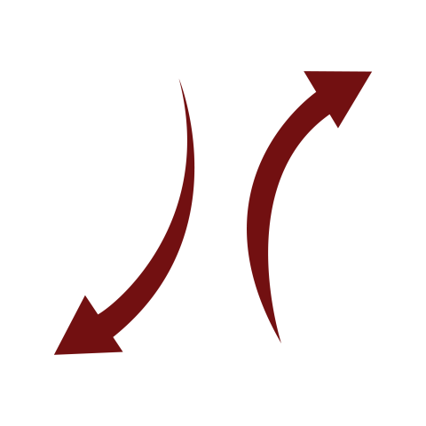 Dark Red Curved Arrow PNG Download