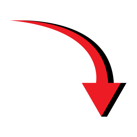 Red Down Arrow PNG Transparent