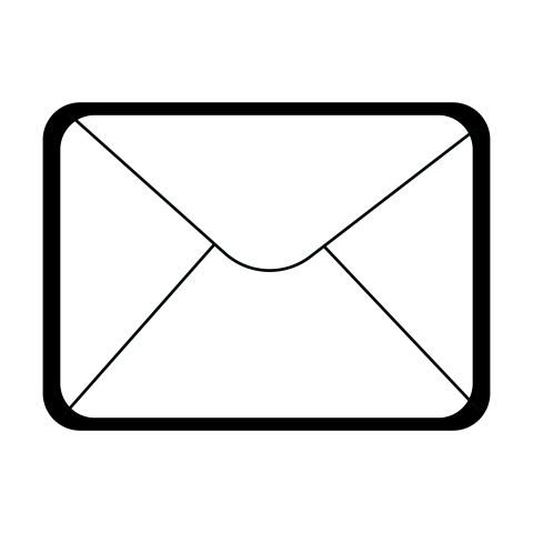 Minimal Open Envelope Icon PNG