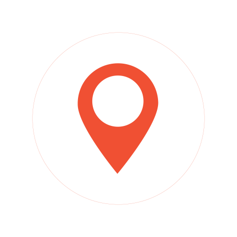 Red Location Pin with Outer Ring