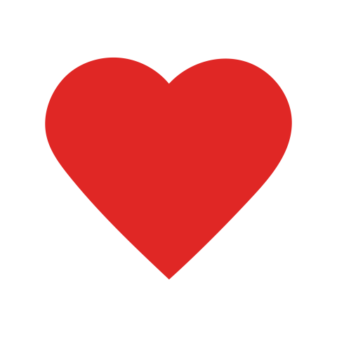 Red Heart Icon PNG Transparent Background