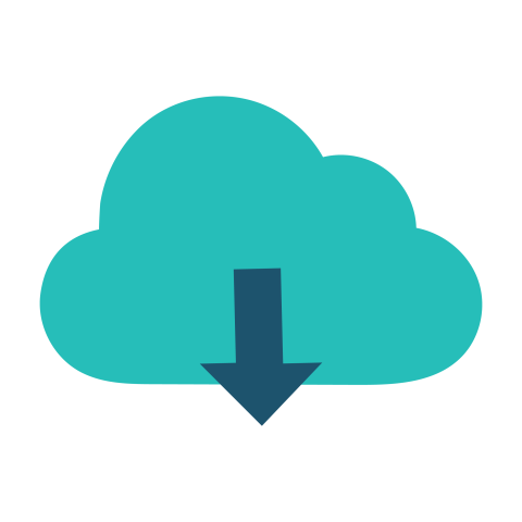 Cloud Download Data Storage PNG Icon
