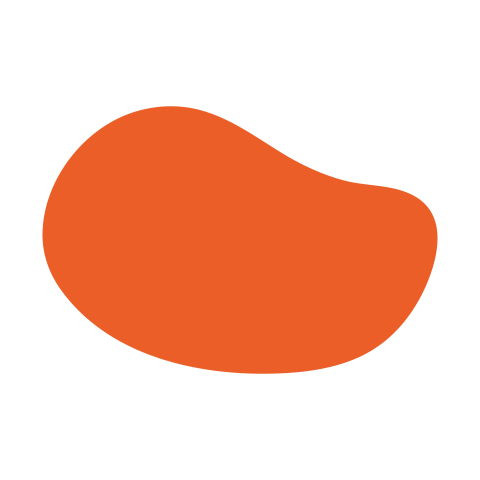 Orange Abstract Fluid Shape PNG Transparent