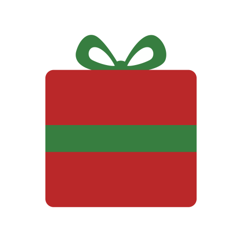 Red Christmas Gift Box PNG