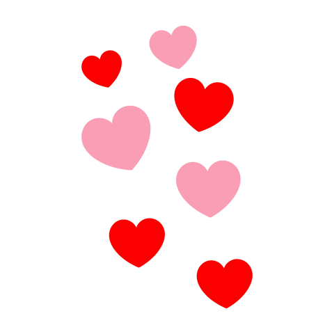 Floating Hearts PNG Transparent