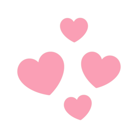 Pink Hearts PNG Transparent Background