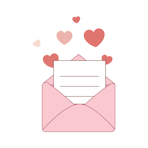 Love letter envelope png transparent