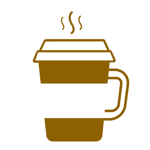 Classic Coffee Cup PNG Illustration