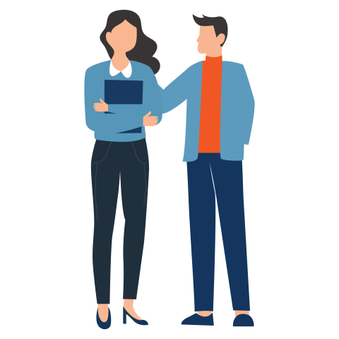 Business Support and Professional Guidance Concept PNG Illustration